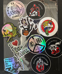 Set of Brazilian Jiu-Jitsu Vinyl Stickers
