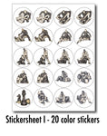 Stickersheet I (20 Color Stickers)